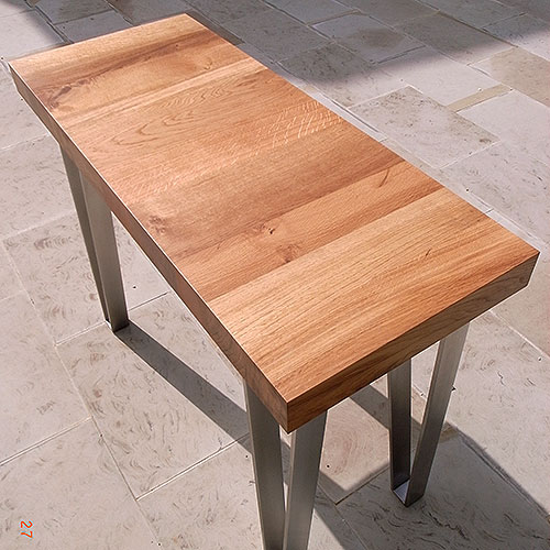 English oak console table